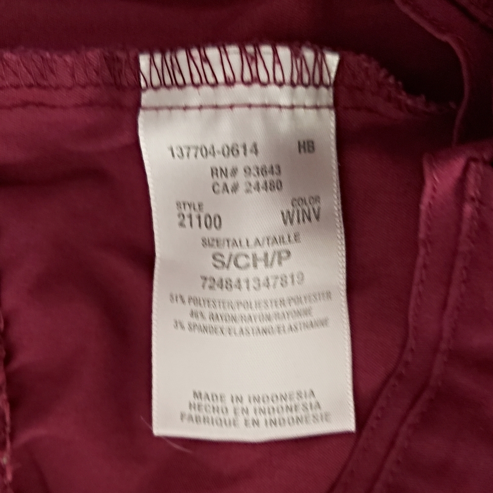 Burgundy Scrub Pants - Picture 10 of 12